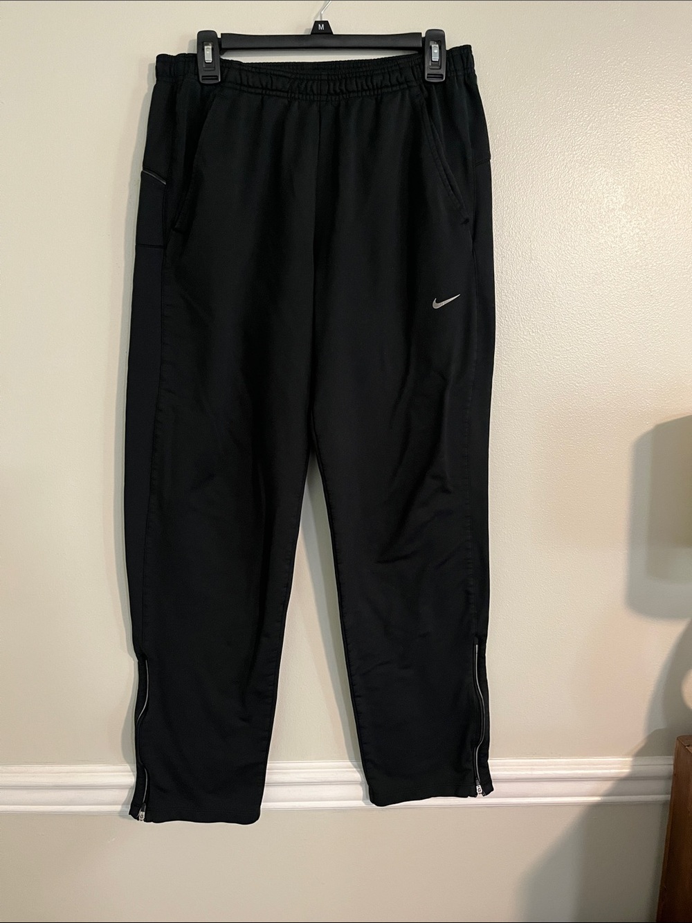 Nike Black Jogger Track Pants with Ankle Zips